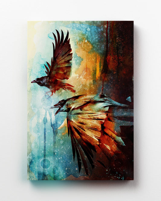 Crows in Flight
