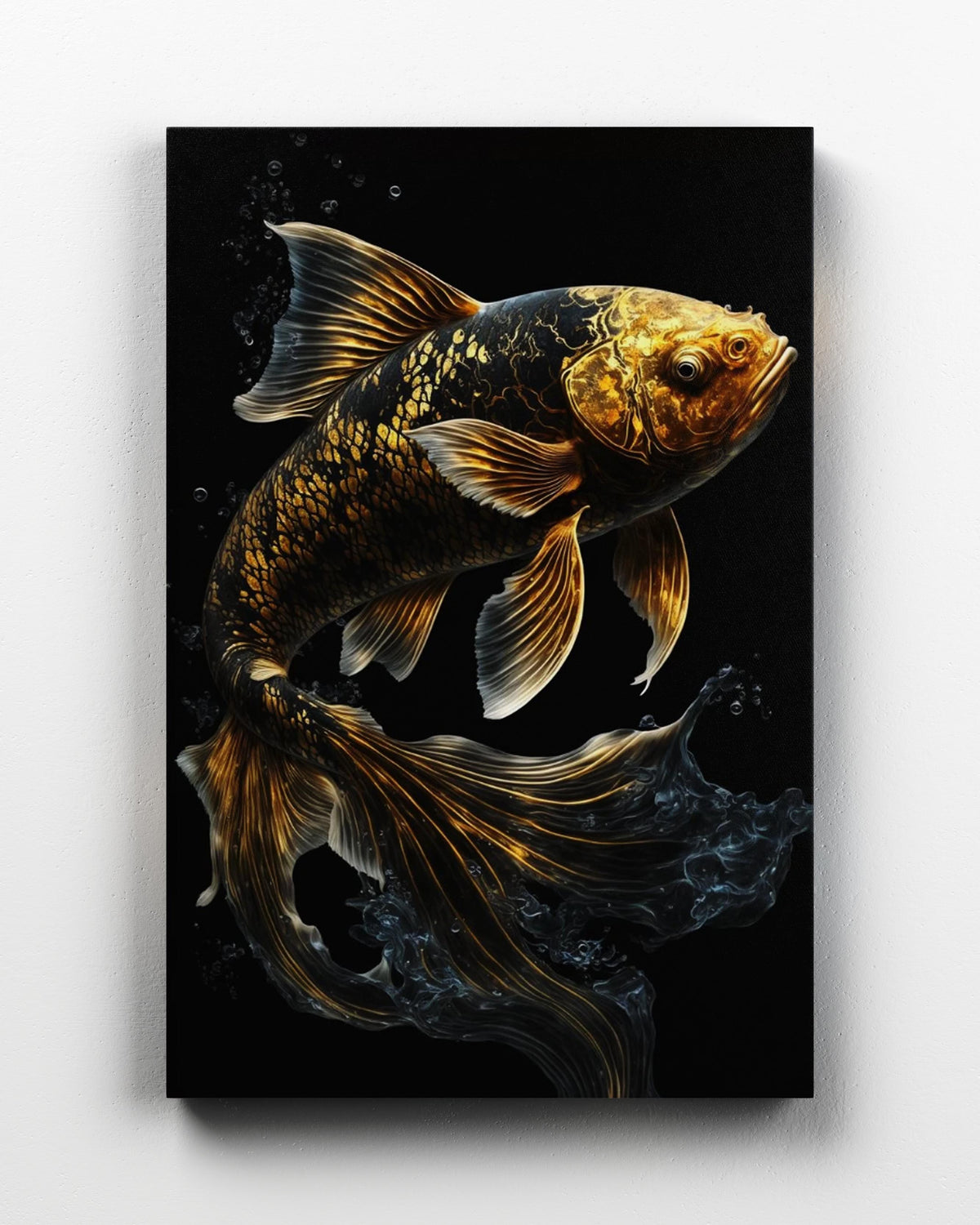 Black and Gold Koi Fish