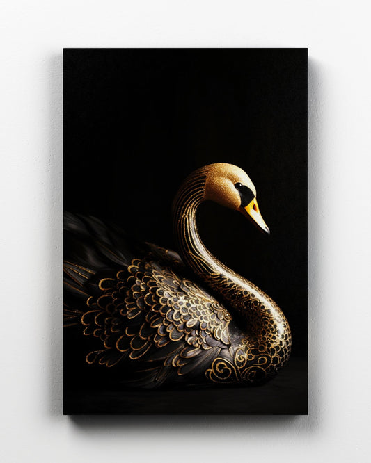Black and Gold Swan