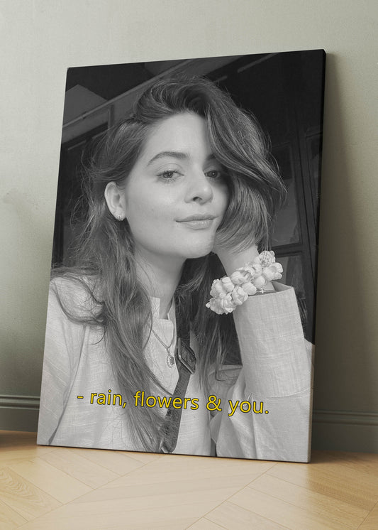 CUSTOM BLACK & WHITE PIC WITH CAPTION