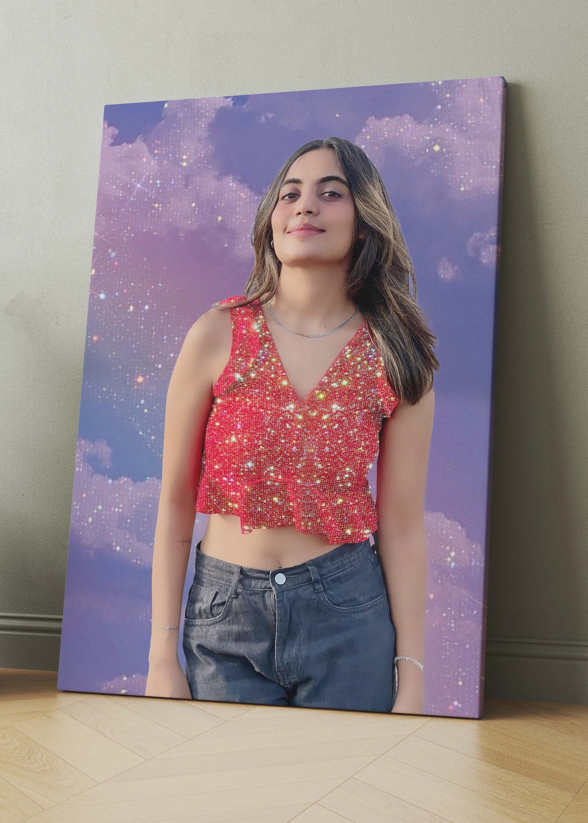 CUSTOM GLITTER EDIT STYLE MOUNTED CANVAS