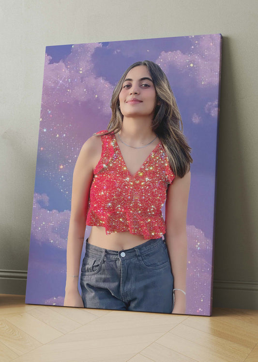 CUSTOM GLITTER EDIT STYLE MOUNTED CANVAS