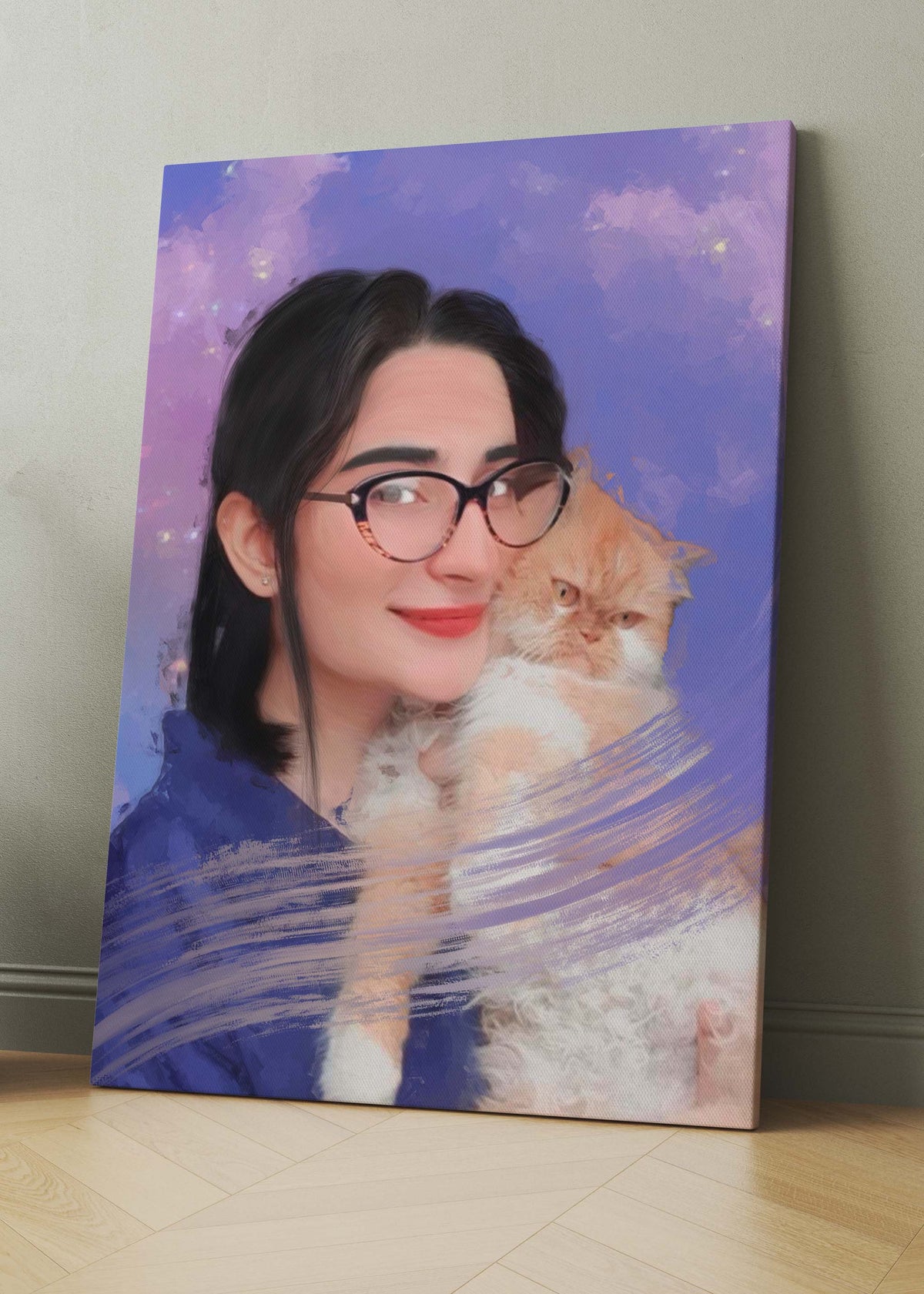CUSTOM GLITTER EDIT STYLE MOUNTED CANVAS